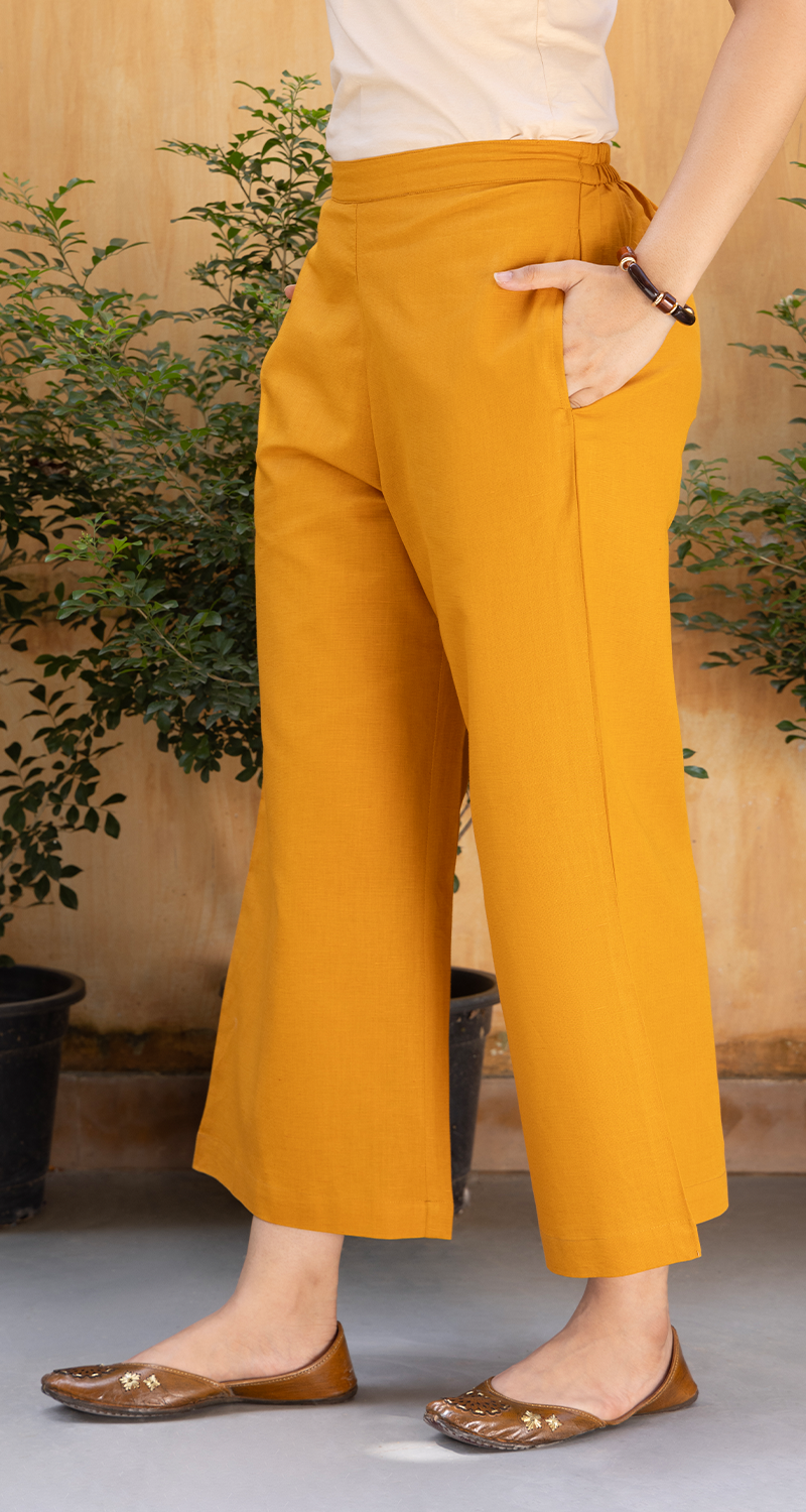 Fairy Lights Pants in Mustard