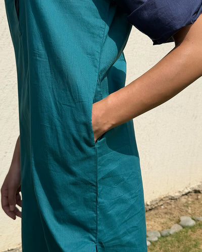 Postcard Co-ord Set in Deep Teal