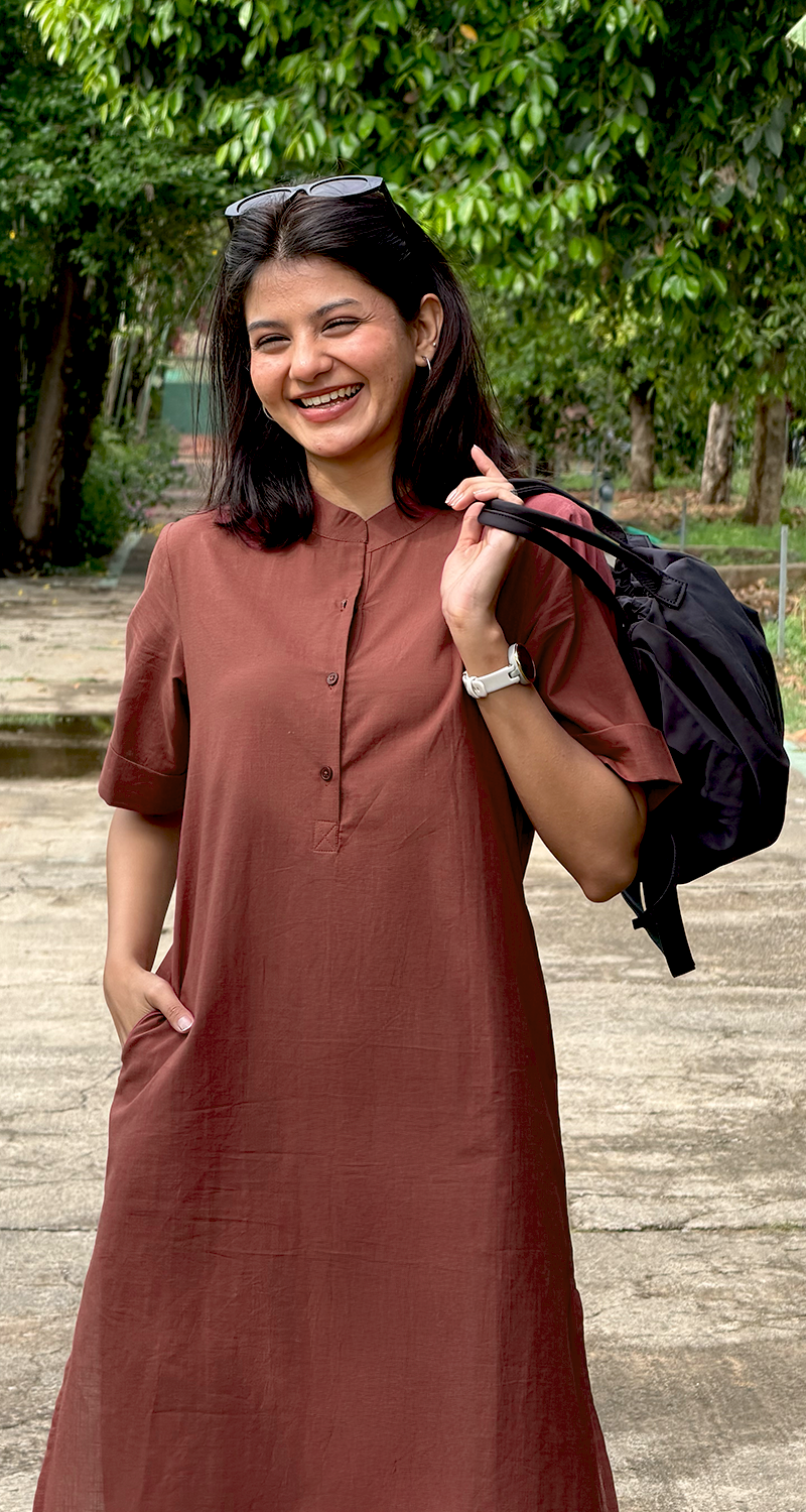 Butter Toast Kurta in Brown