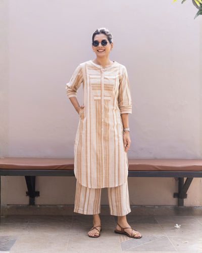 Matchstick Co-Ord in Almond Brown