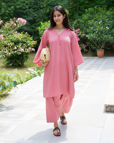 Lip Tint Kurta in Salmon Pink