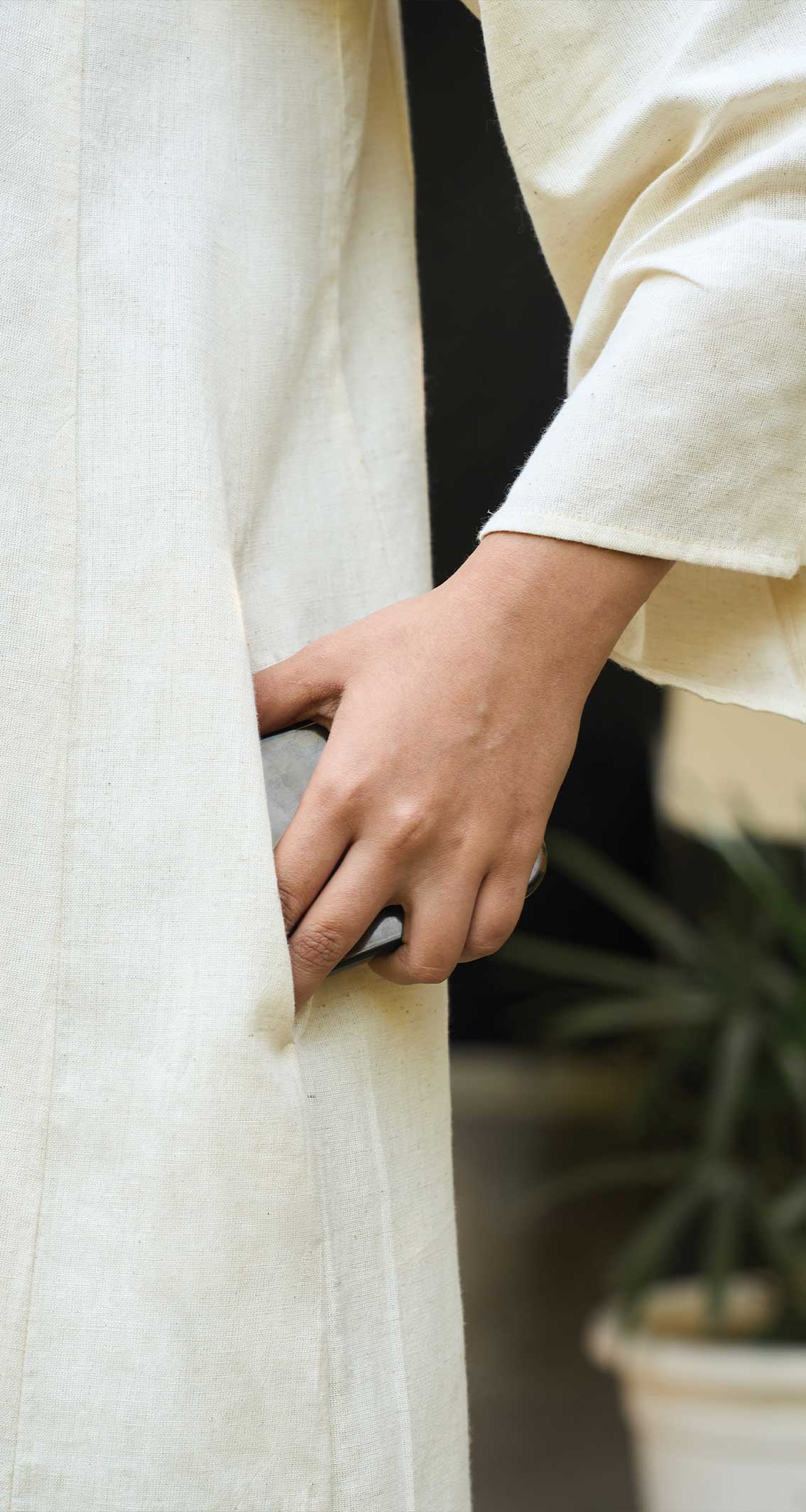 Lip Tint Kurta in Off-White