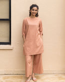 Front Row Co-ord Set in Dusty Peach