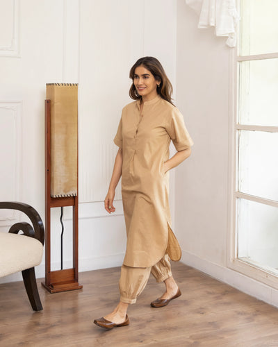 Butter Toast Kurta Co-Ord Set in Sand