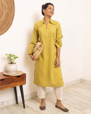 Sticky Note Kurta in Zesty Green