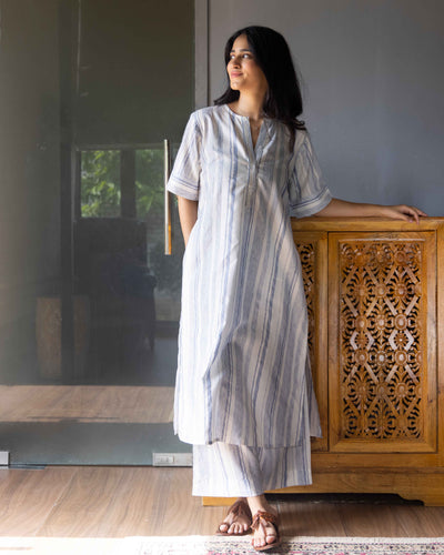 Soft Serve Kurta in Frosty Blue