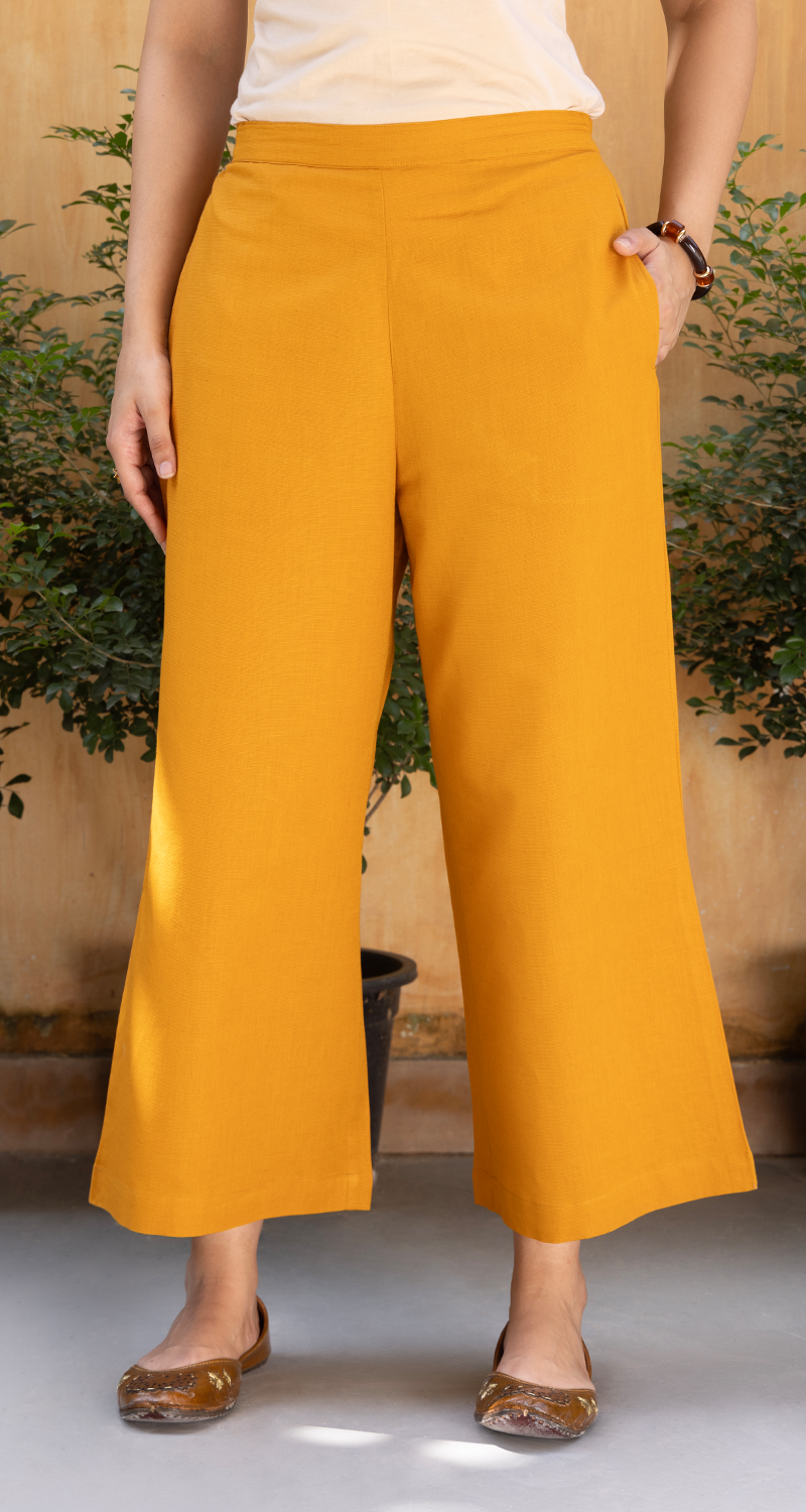 Fairy Lights Pants in Mustard