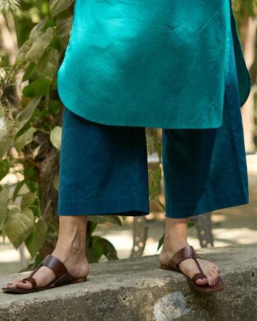 Potluck Pants in Herby Teal