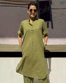 Butter Toast Kurta in Olive Green