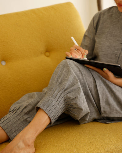 Sunday Paper Co-ord Set in Calm Grey