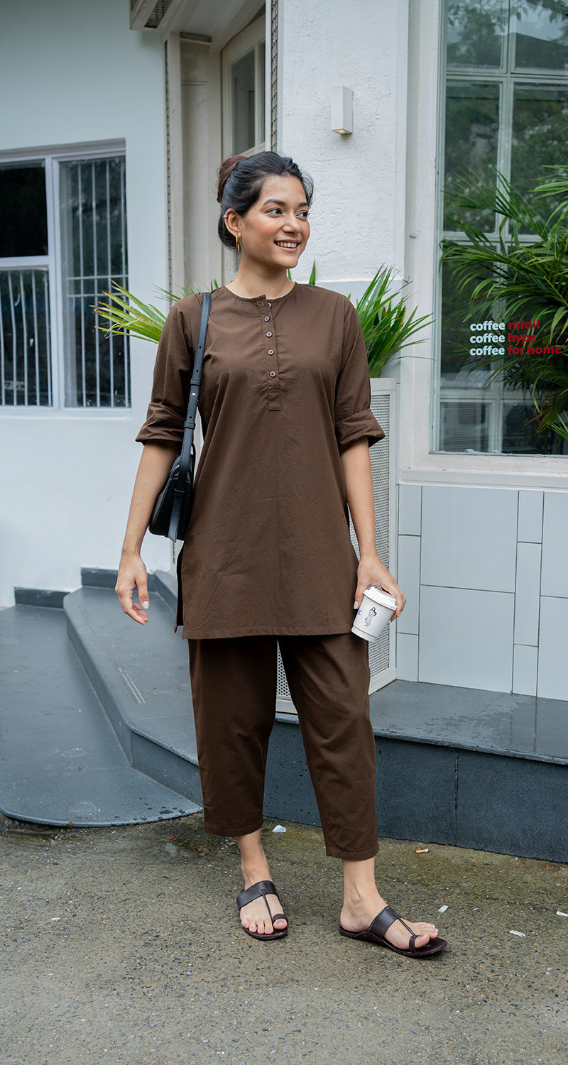 Iced Coffee Set in Espresso Brown