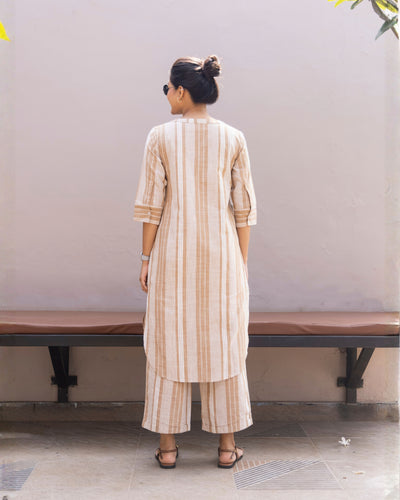 Matchstick Co-Ord in Almond Brown