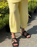 Silver Hoops Pants in Yellow