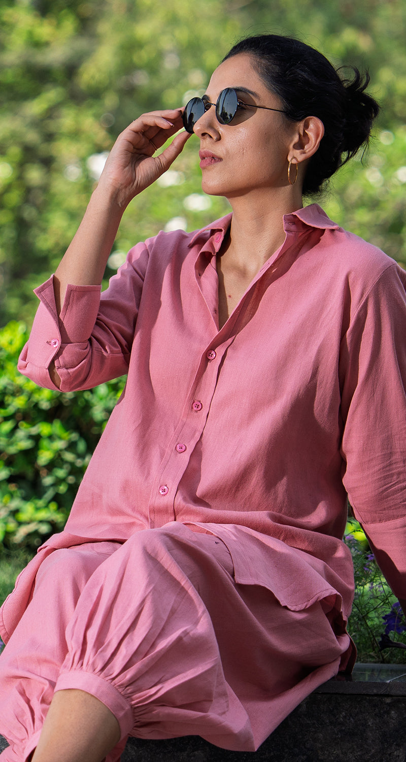 Slow Life Pants in Salmon Pink