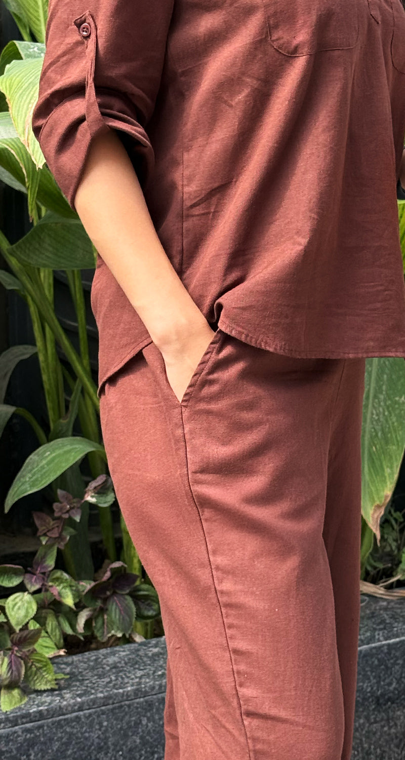 Masala Chai Co-Ord Set in Brown