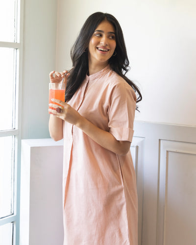 Butter Toast Kurta in Dusty Pink