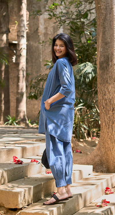 Sunday Paper Co-ord Set in Easy Blue