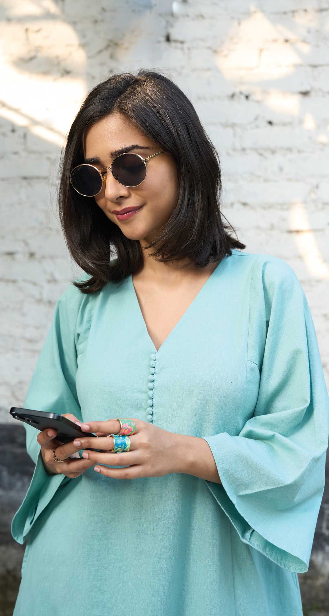 Lip Tint Kurta in Mint