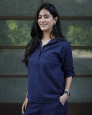 Masala Chai Top in Navy