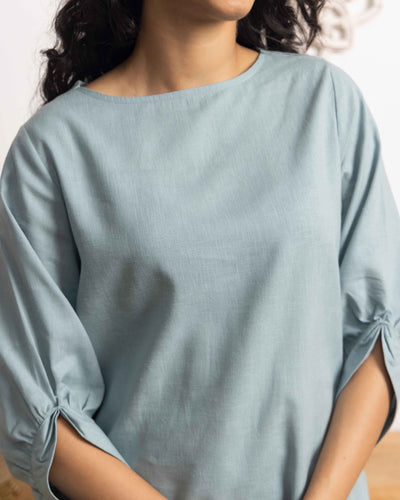 Front Row Kurta in Sea Green