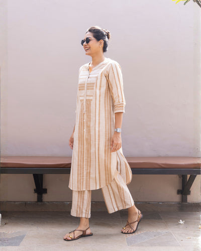 Matchstick Co-Ord in Almond Brown