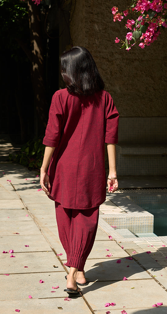 Sunday Paper Co-ord Set in Mellow Red