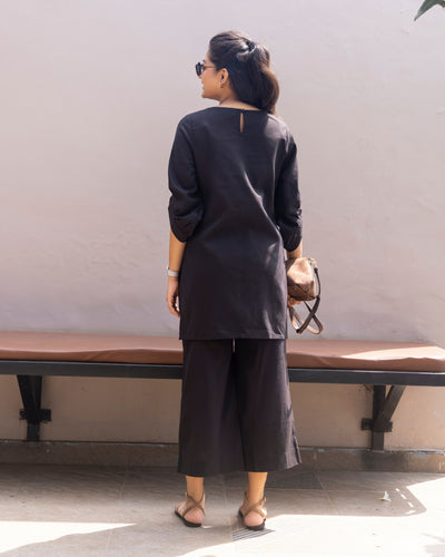 Front Row Co-ord Set in Ink Black