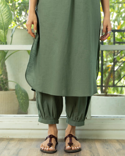 Butter Toast Kurta Co-Ord Set in Khaki Green