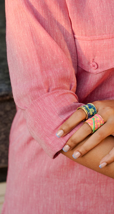 Bougainvillea Kurta in Spring Pink