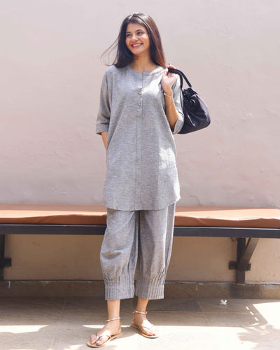 Sunday Paper Co-ord Set in Calm Grey
