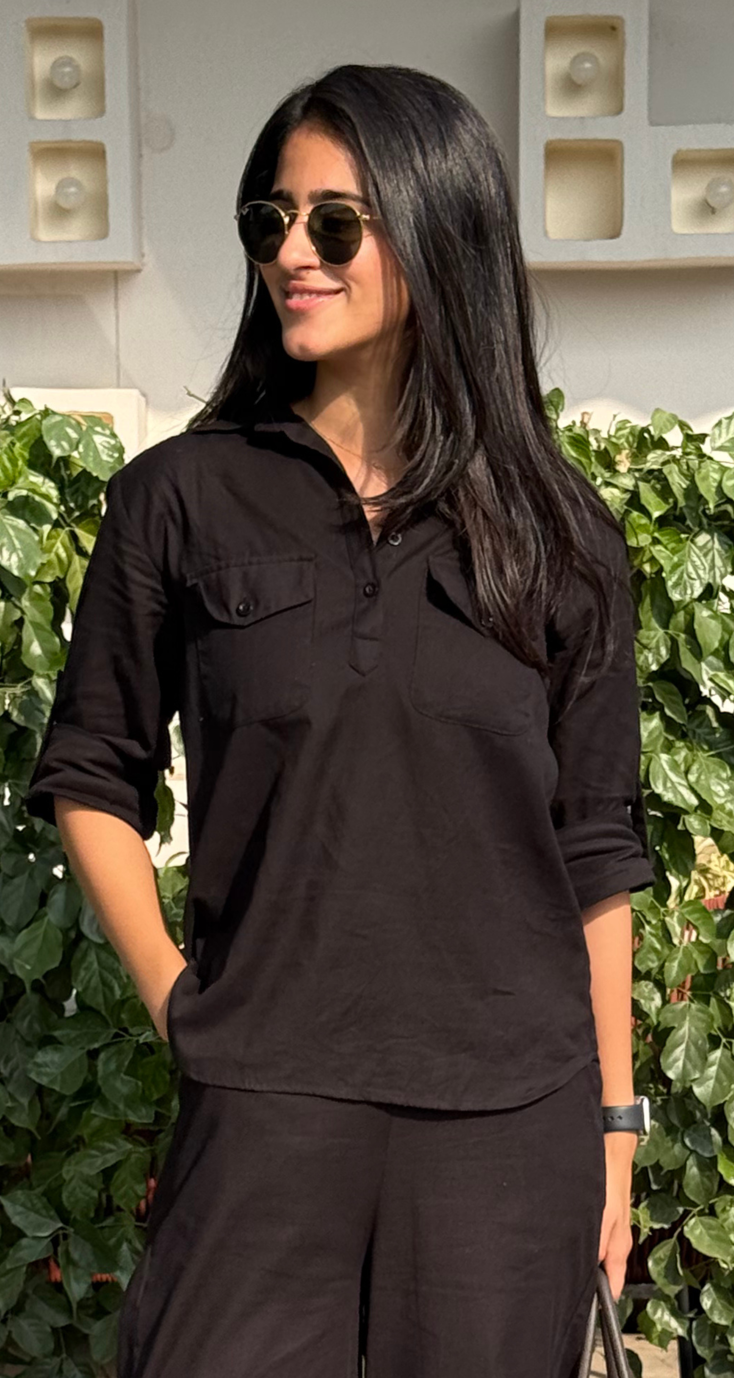 Masala Chai Co-Ord Set in Black