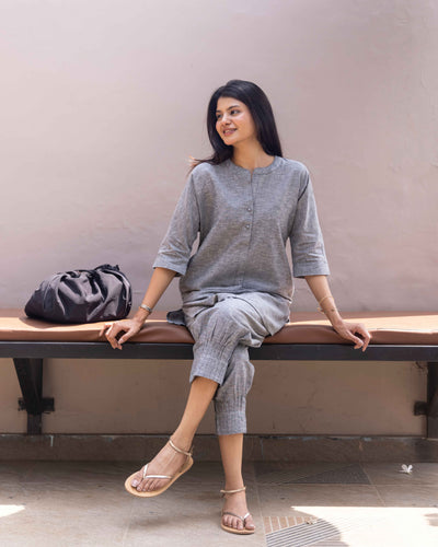 Sunday Paper Co-ord Set in Calm Grey