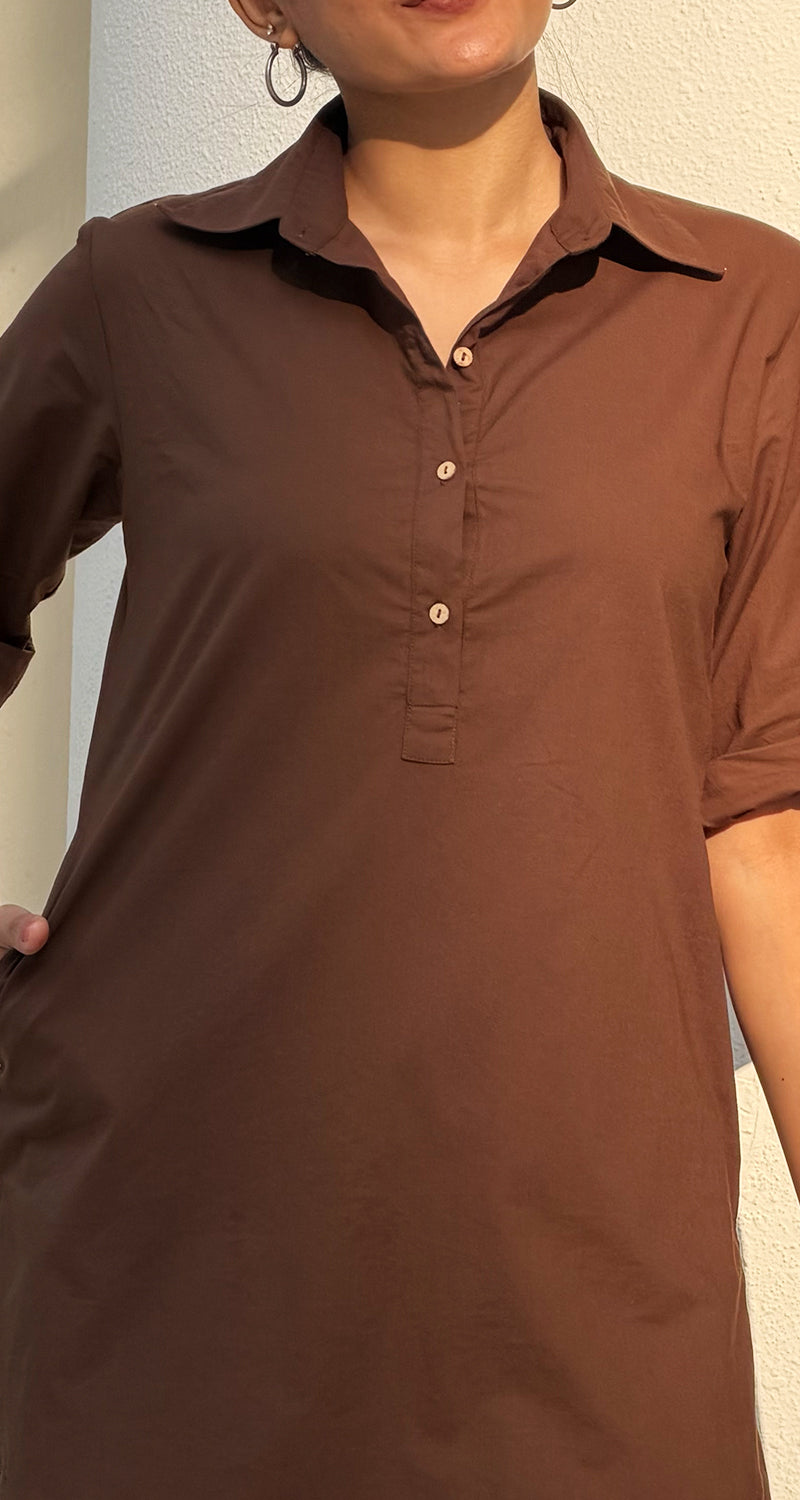 Beach Walk Co-Ord Set in Brown