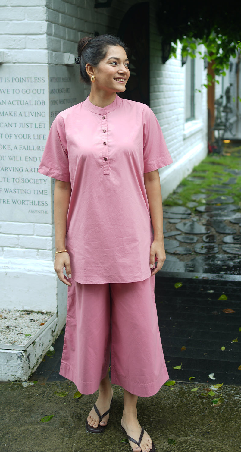 Salt & Pepper Co-Ord Set in Pink