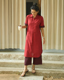 Potluck Kurta in Spiced Red