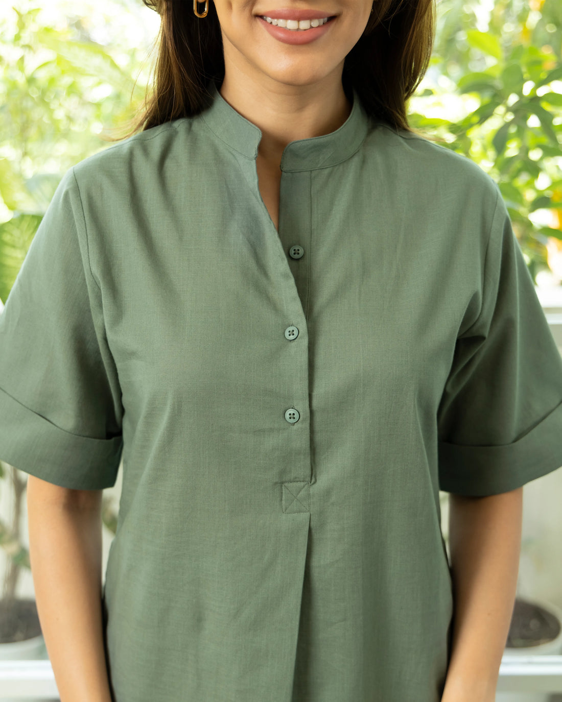 Butter Toast Kurta in Khaki Green