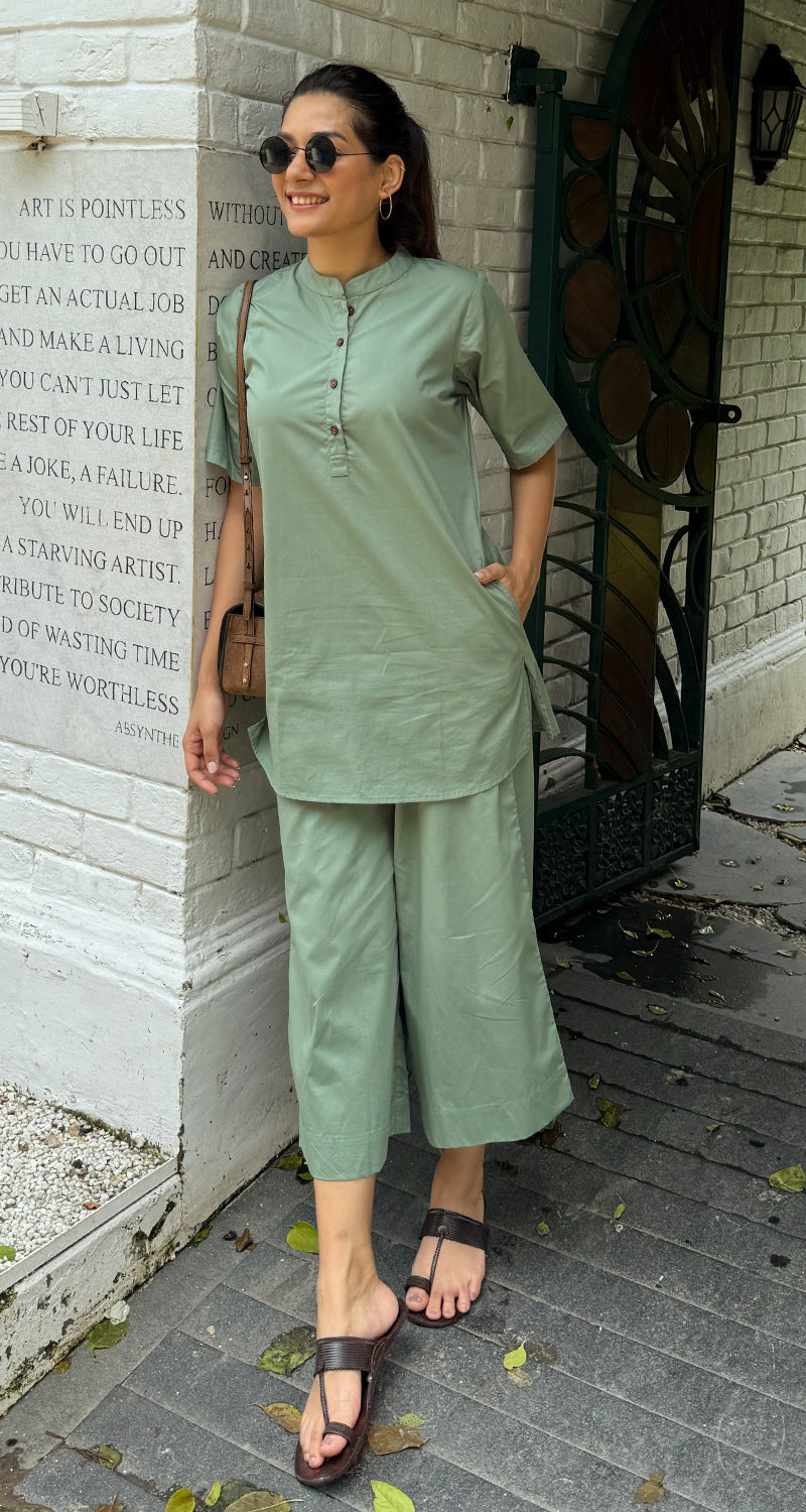 Salt & Pepper Co-Ord Set in Green