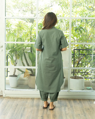 Butter Toast Kurta Co-Ord Set in Khaki Green