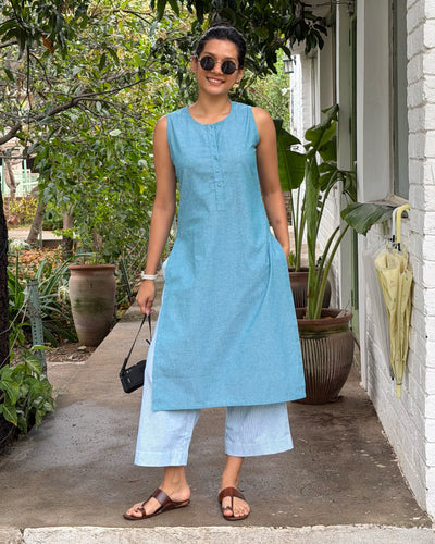Mixtape Vol. 2 Kurta in Indie Teal