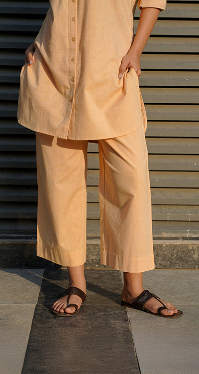Bougainvillea Kurta Set in Peach
