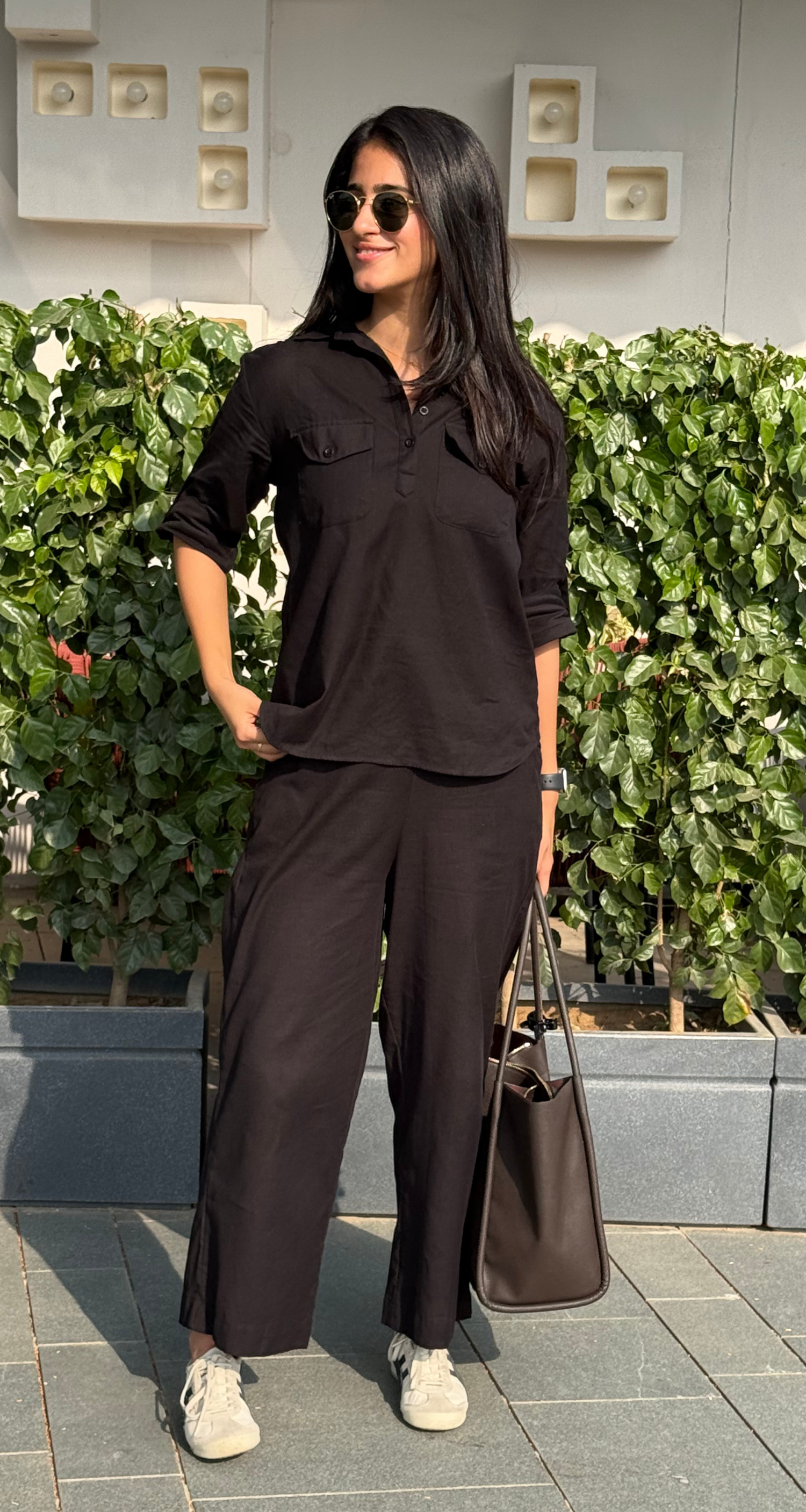 Masala Chai Co-Ord Set in Black