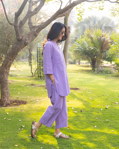 Silver Hoops Pants in Lilac