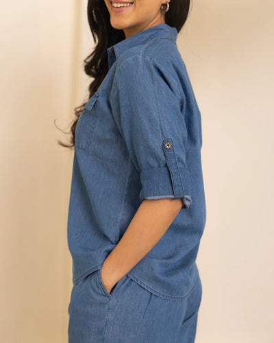 Masala Chai Pants in Denim