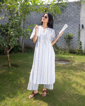 Soft Serve Kurta in Frosty Blue
