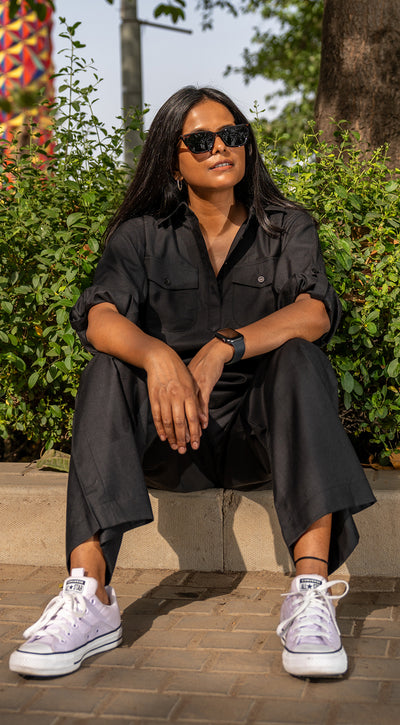 Masala Chai Co-Ord Set in Black