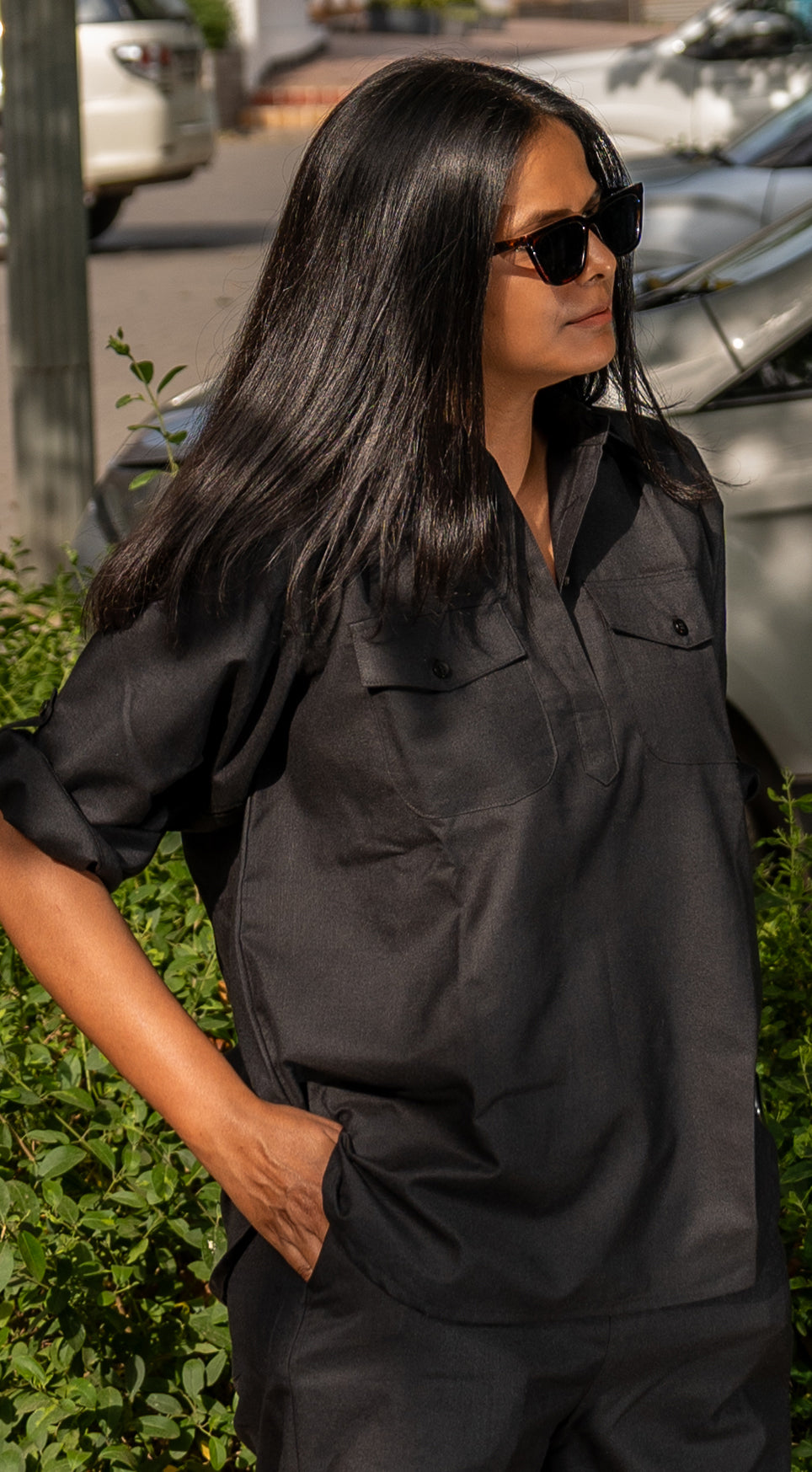 Masala Chai Co-Ord Set in Black