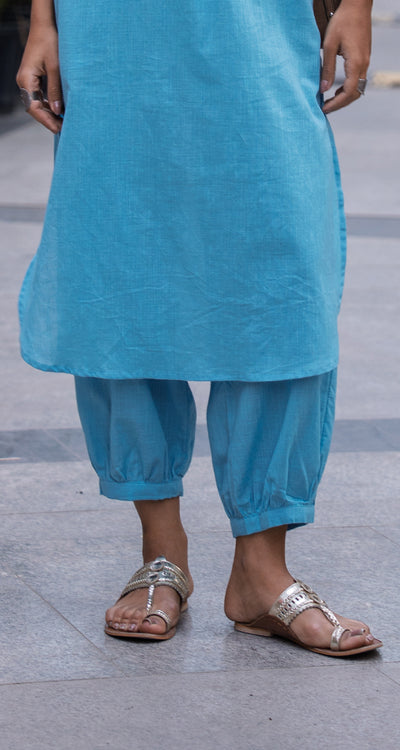 Butter Toast Kurta Co-Ord Set in Aqua Blue