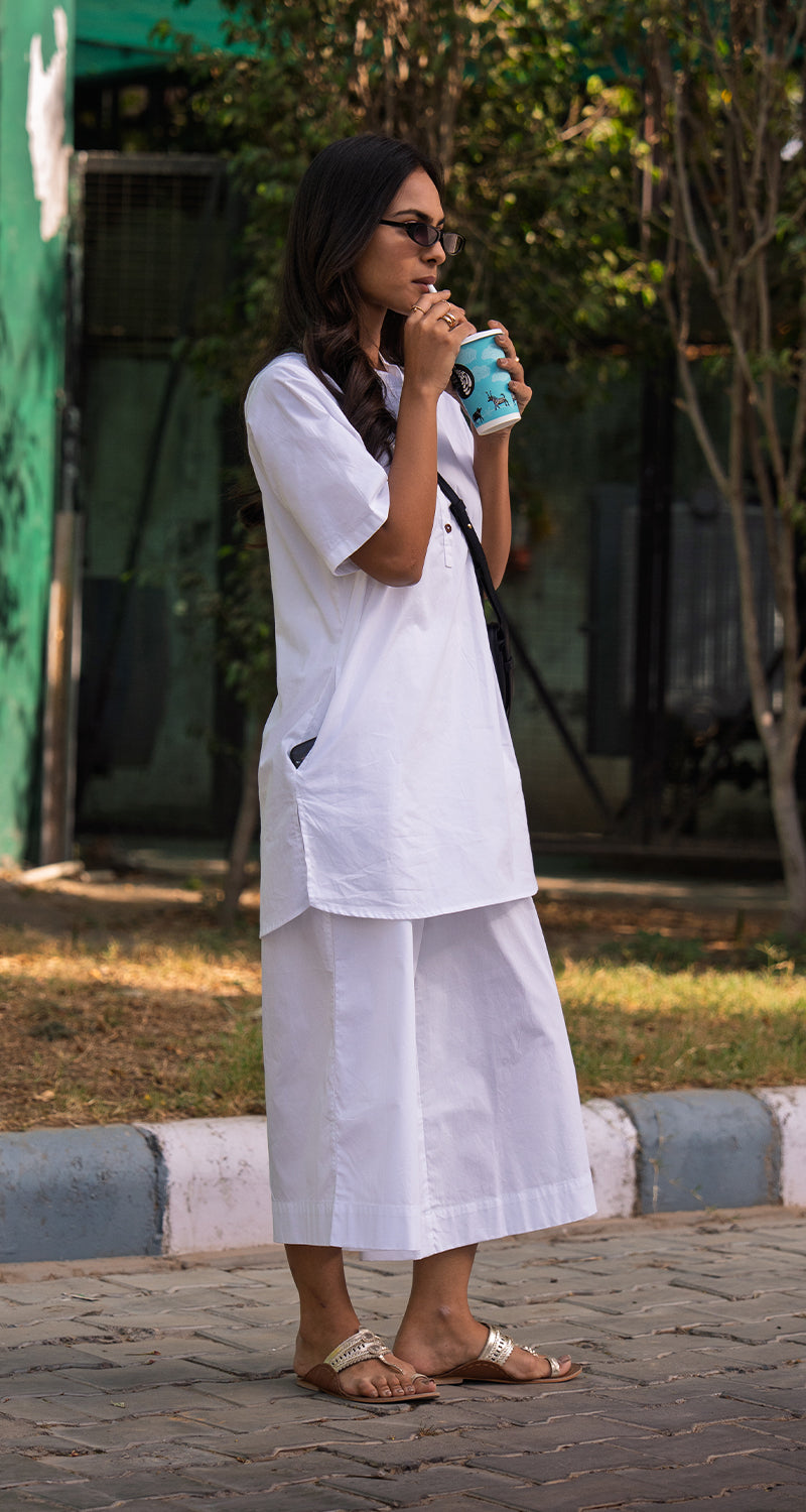 Salt & Pepper Pants in White