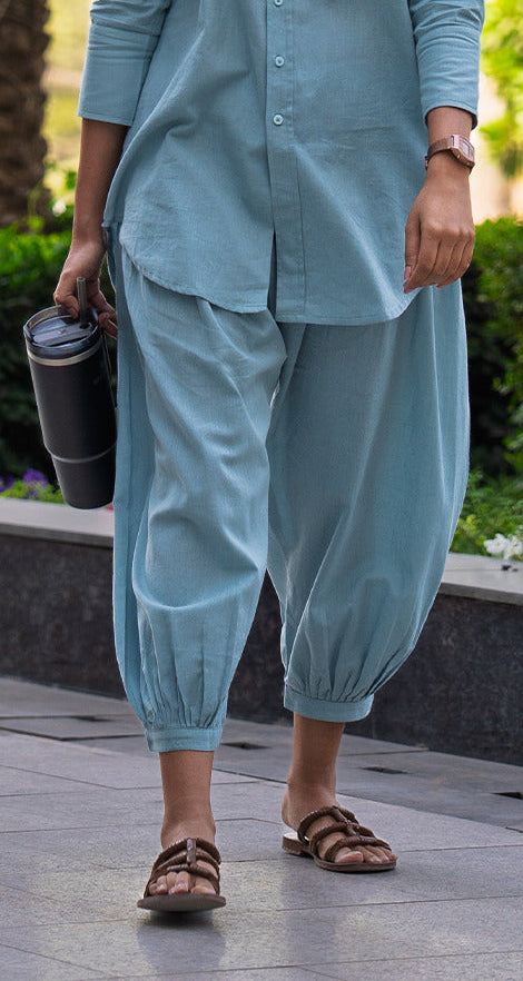 Slow Life Pant in Sea Green