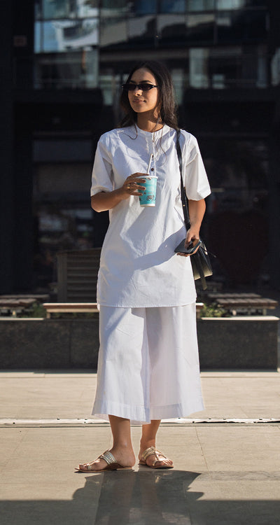 Salt & Pepper Top in White